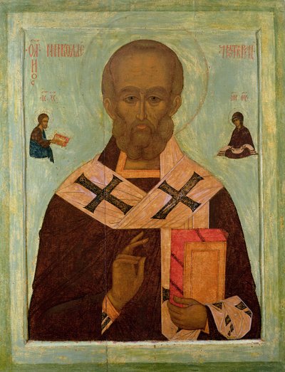 Icono de San Nicolás, Escuela Rusa, siglo XVI de Russian School